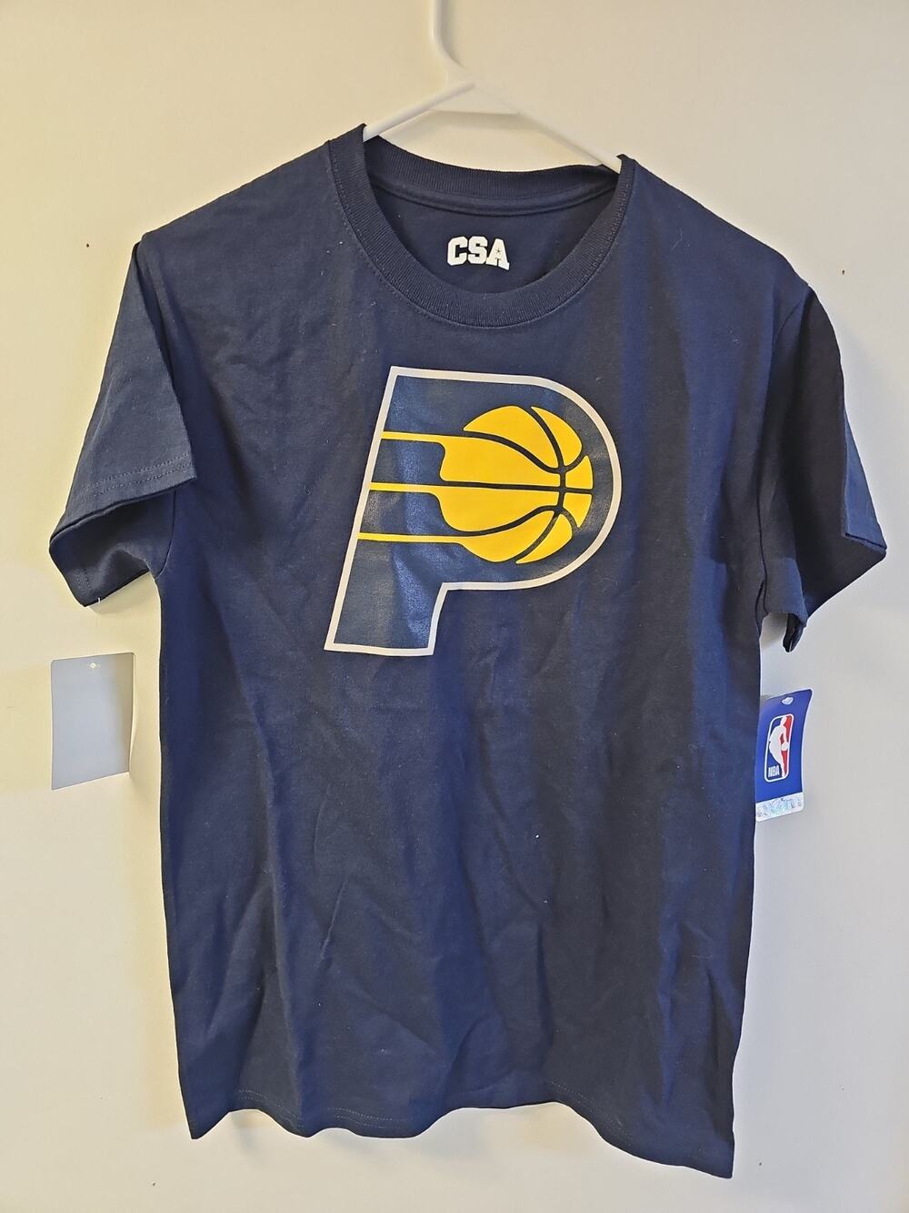 Indiana Pacers T-Shirt Mens Small Navy Blue NBA Basketball Graphic Tee CSA